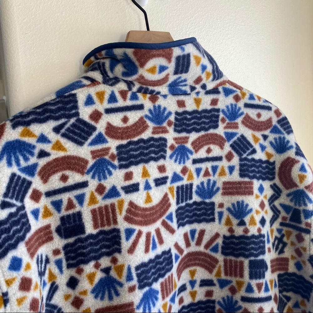 Patagonia Protected Peaks Fleece Multi Big Oatmeal White Aztec Southwestern - Picture 8 of 14